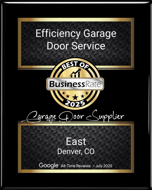 Best of BusinessRate 2025 plaque — Garage Door Supplier, East Denver